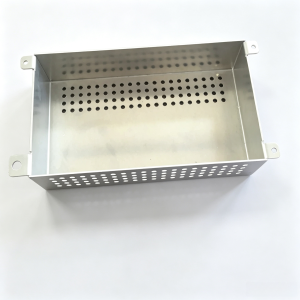 Custom sheet metal Fabricated Sheet Metal Box , Laser Cutting aluminum Electronic Enclosure Black Powder Coat